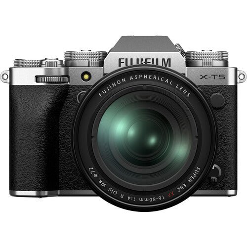 FUJIFILM X-T5 Mirrorless Camera with 16-80mm Lens - Silver