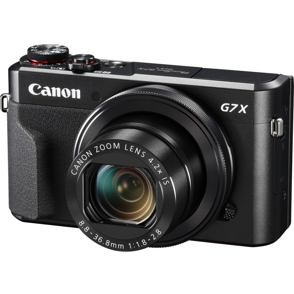 Canon PowerShot G7 X Mark II Digital Camera front view on pure white background